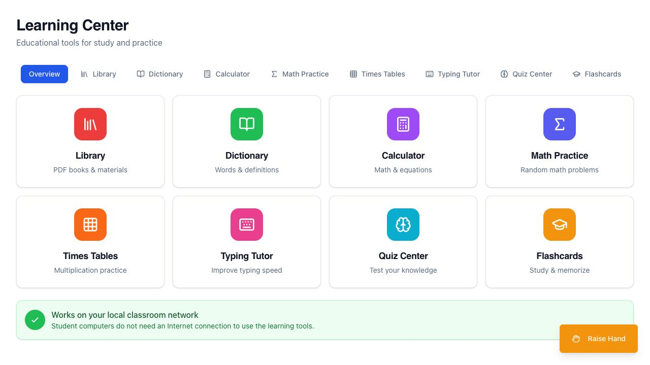 Offline Desk Master learning tools